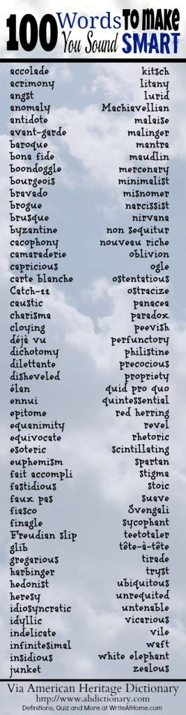 100 Smart Words Flashcards 